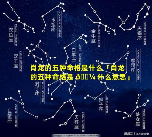 肖龙的五种命格是什么「肖龙的五种命格是 🌼 什么意思」